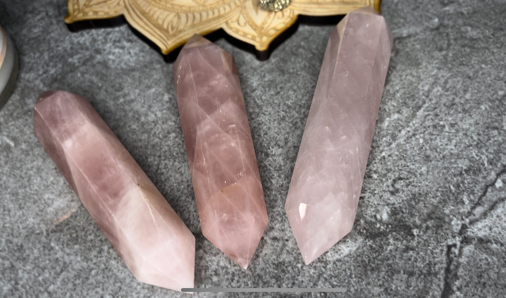 Polished Rose Quartz Wand