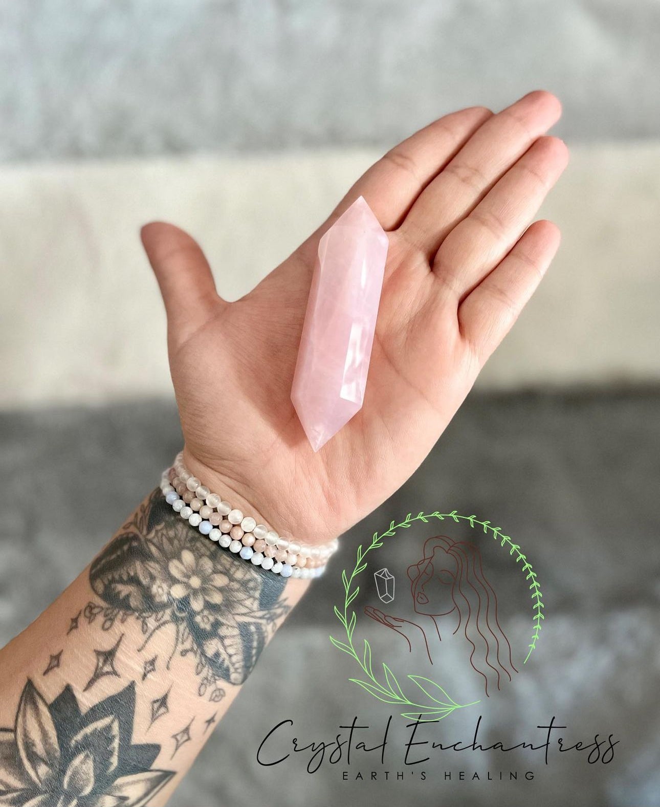 Polished Rose Quartz Wand