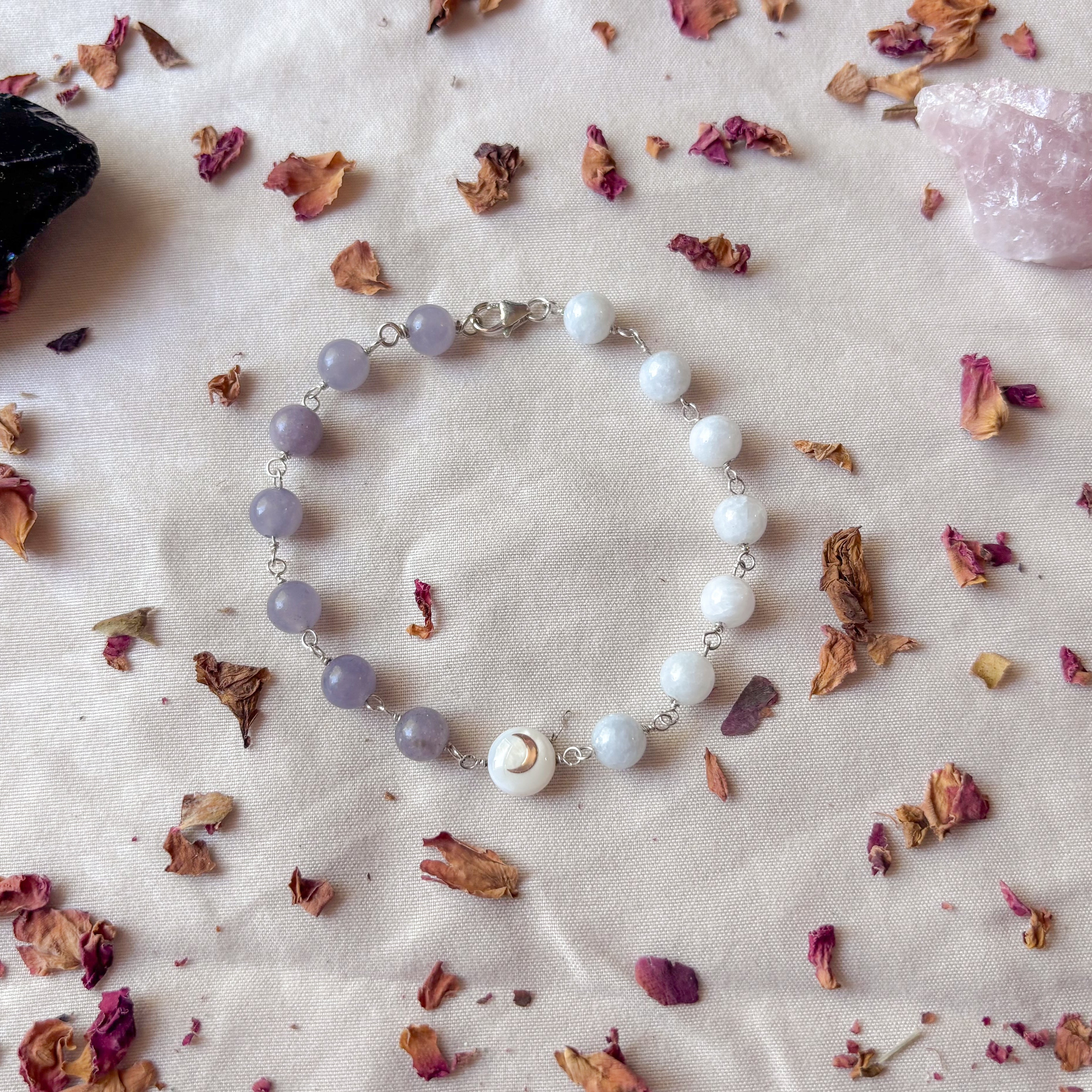 Moonrest | Lepidolite & Celestite Bracelet