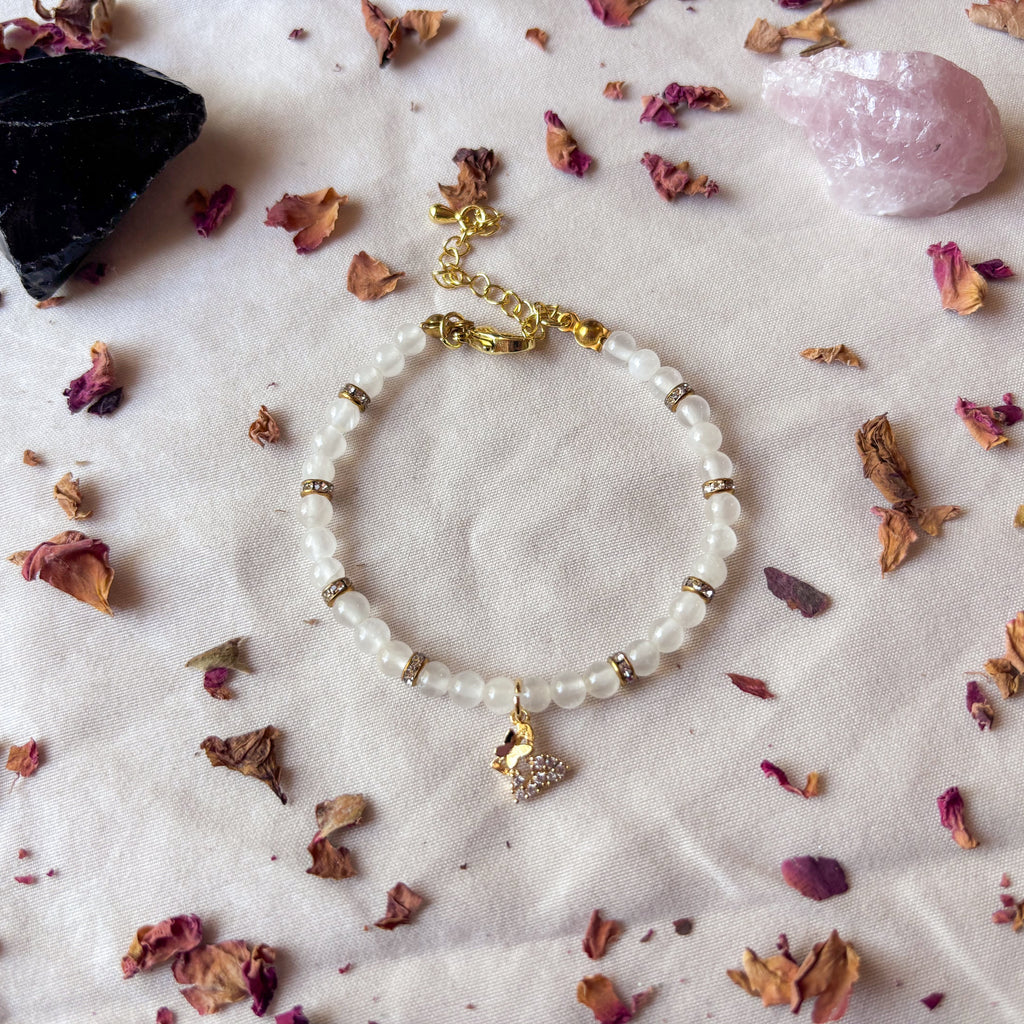 Selenite Butterfly Bracelet