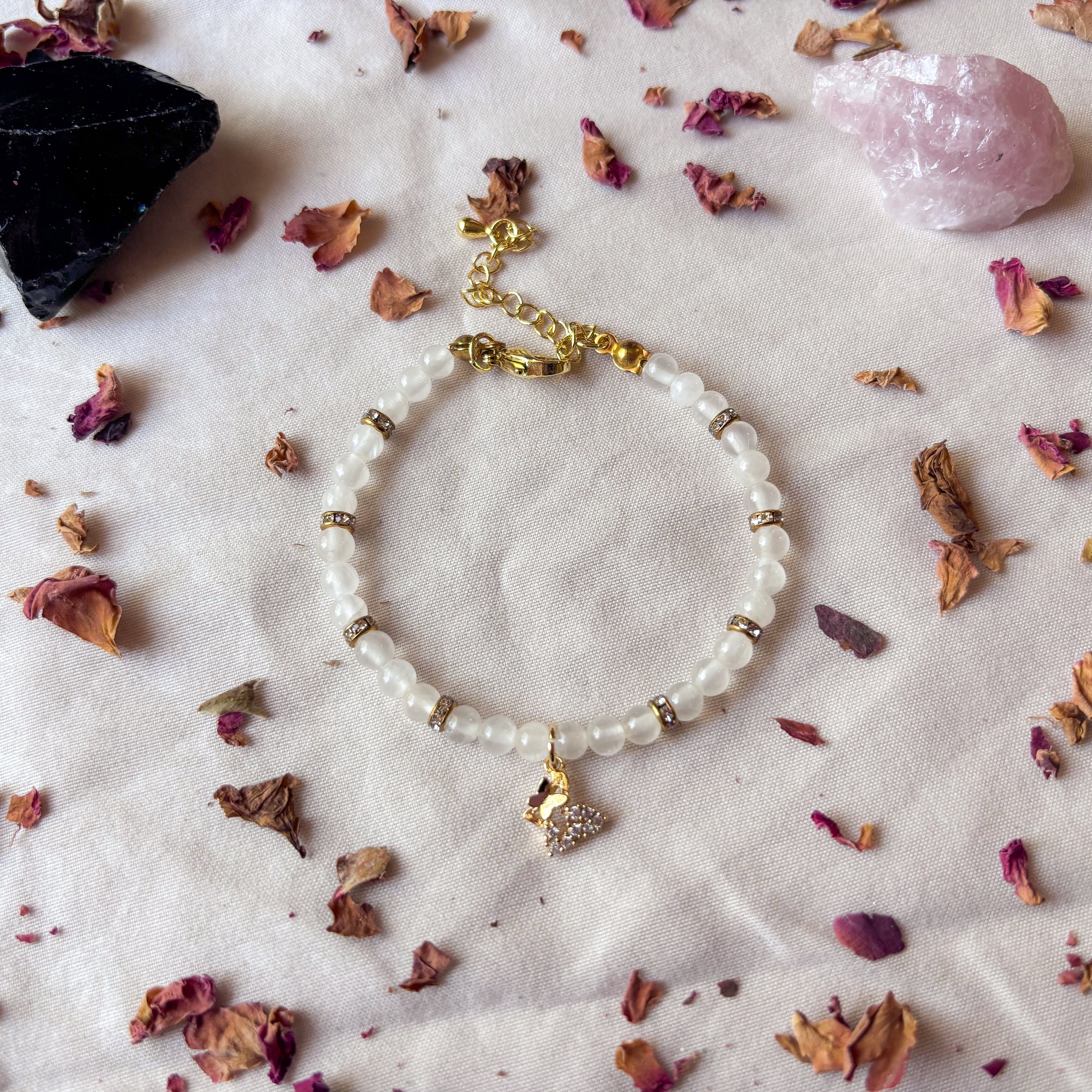Selenite Butterfly Bracelet