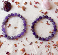 Amethyst Star Cut Stretch Bracelet | Crystal Enchantress