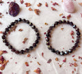 Garnet Star Cut Stretch Bracelet | Crystal Enchantress