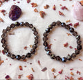 Smoky Quartz Star Cut Stretch Bracelet | Crystal Enchantress