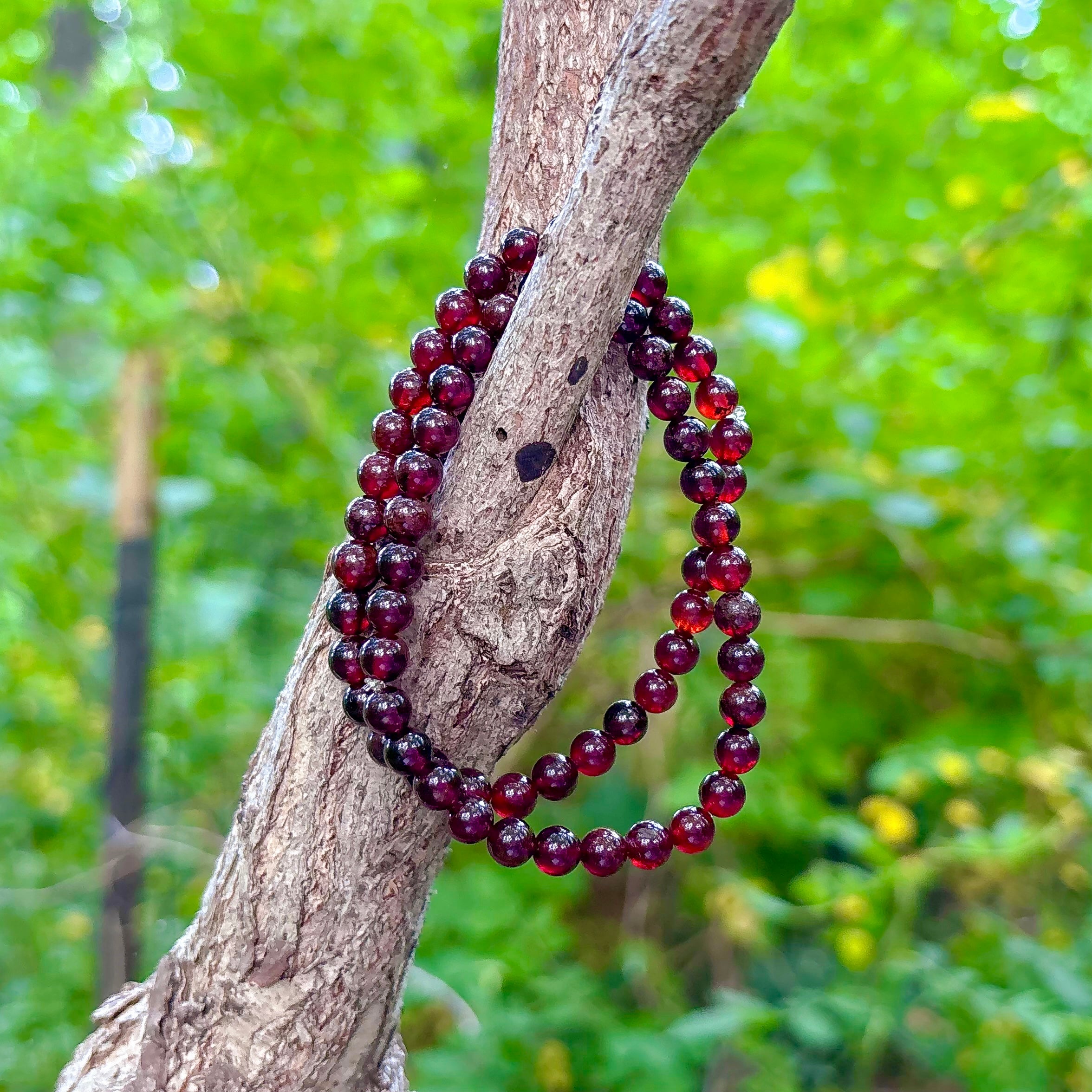 Garnet Beaded Bracelet