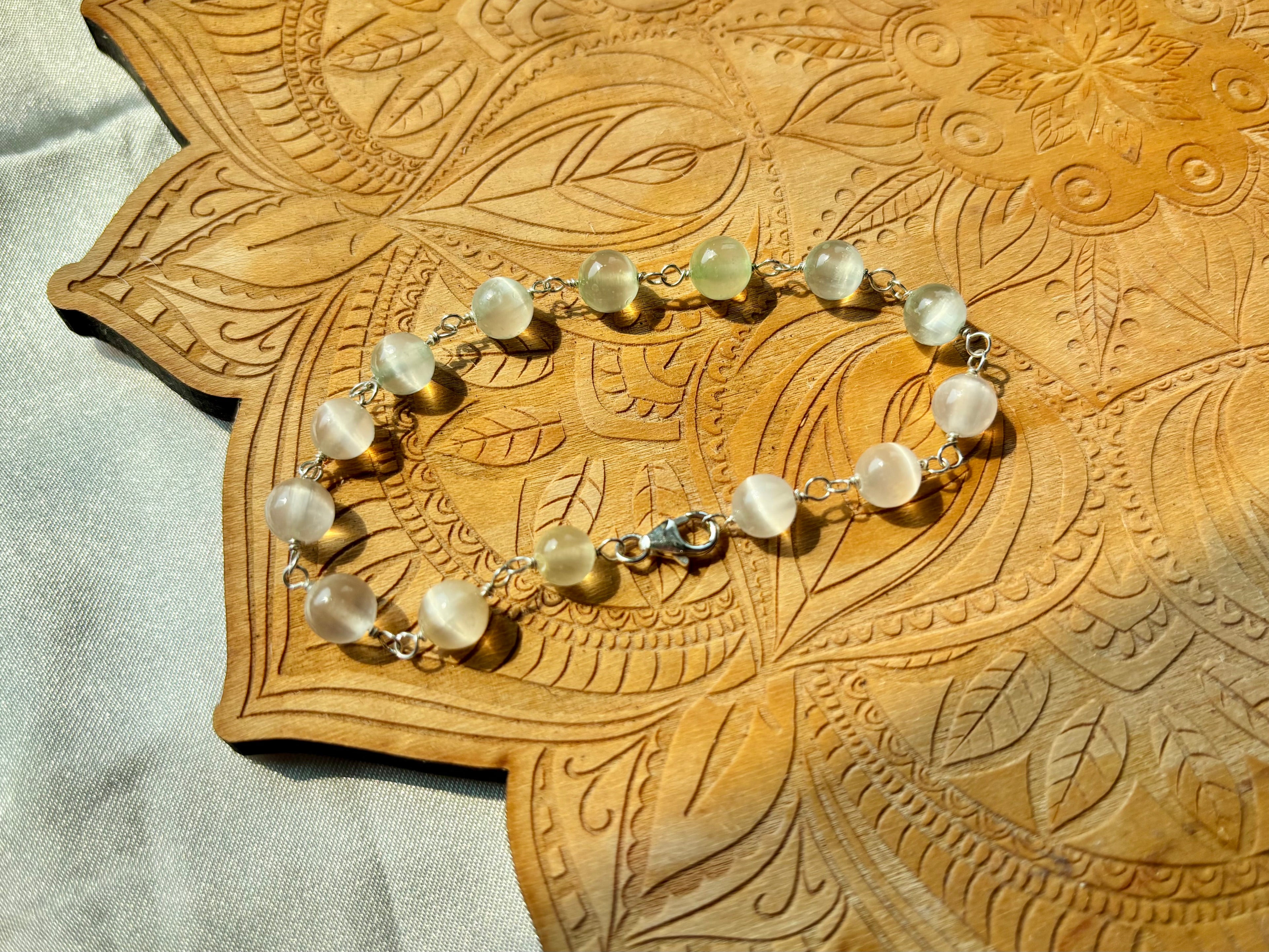 Rainbow Selenite Bracelet