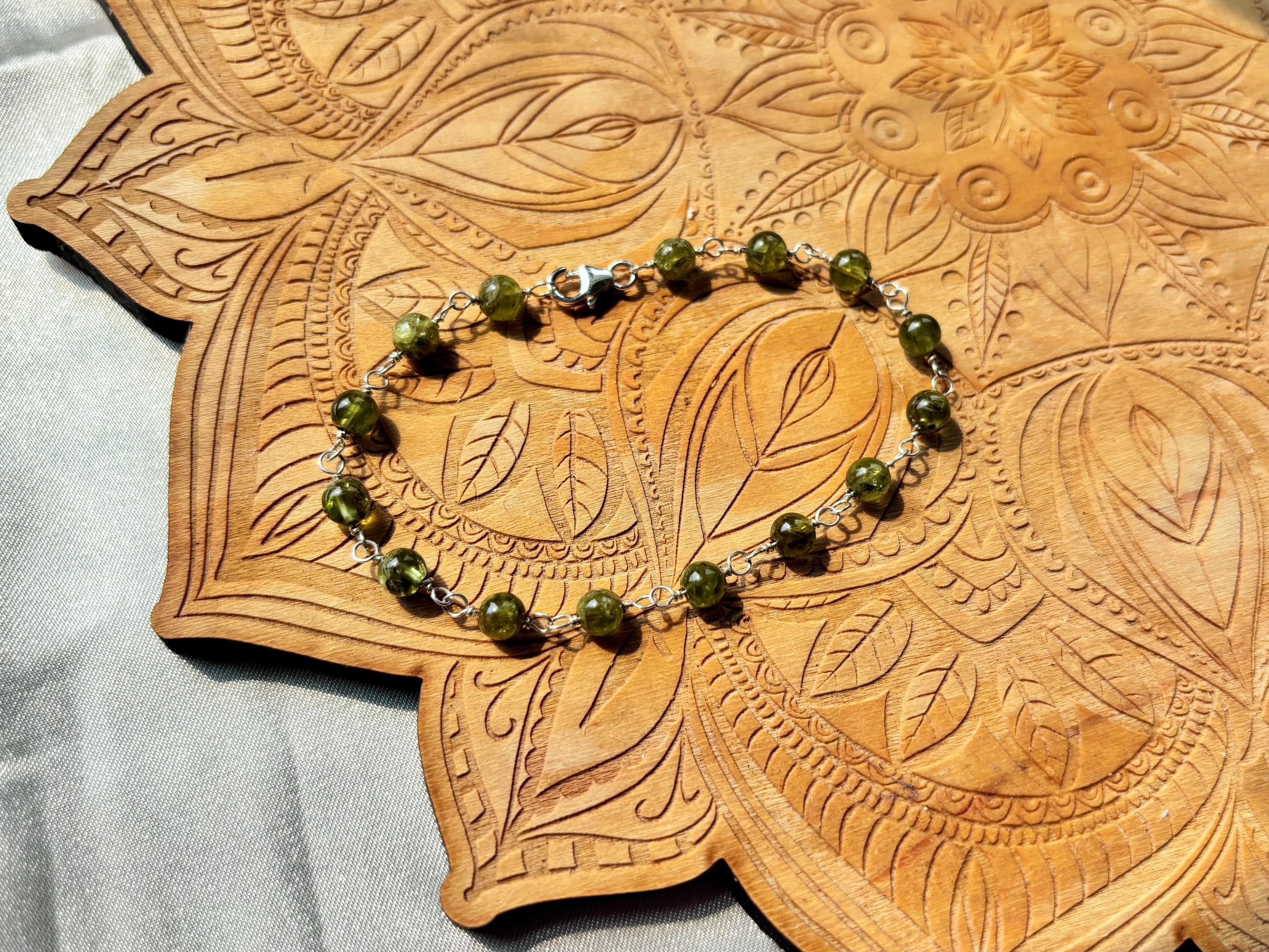Peridot Sterling Silver Bracelet