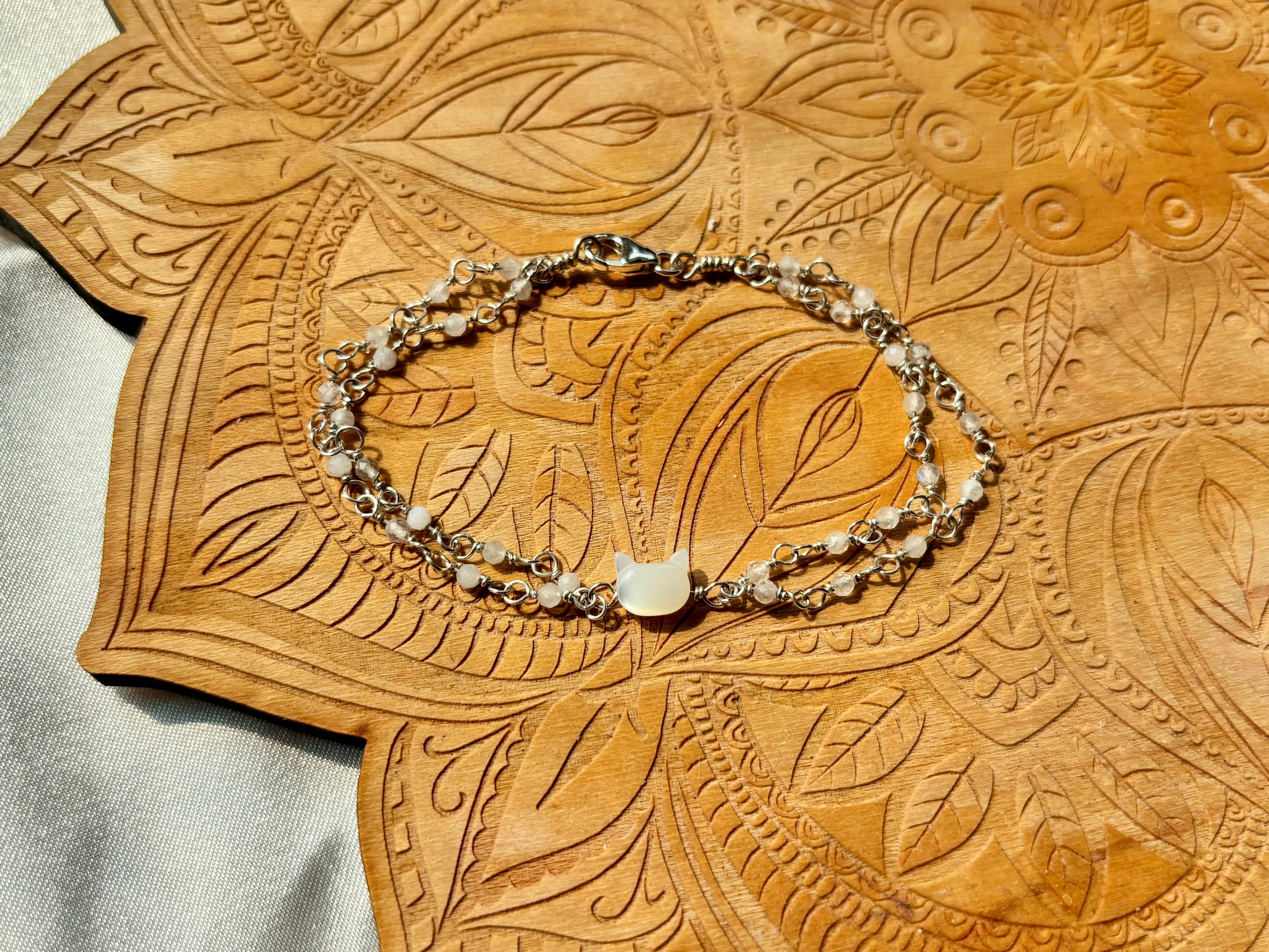 Moonstone Kitten Bracelet